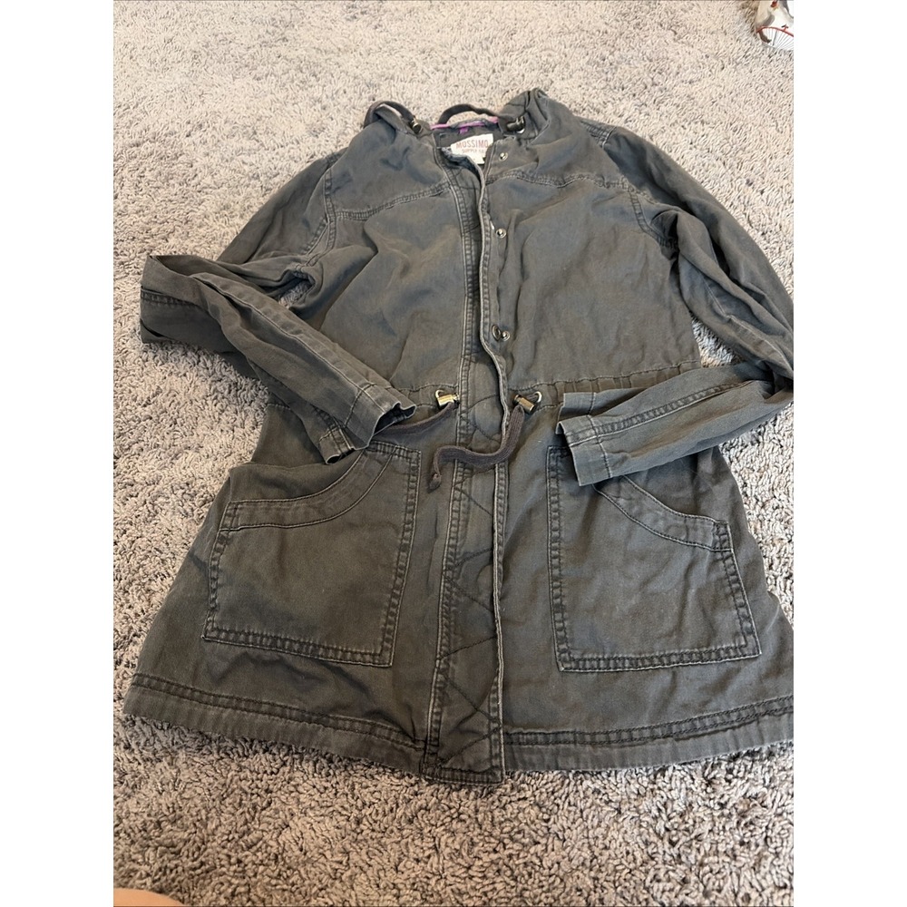 Mossimo Supply Co. Woman's Army Green Cargo Utility Jacket Size Small/p